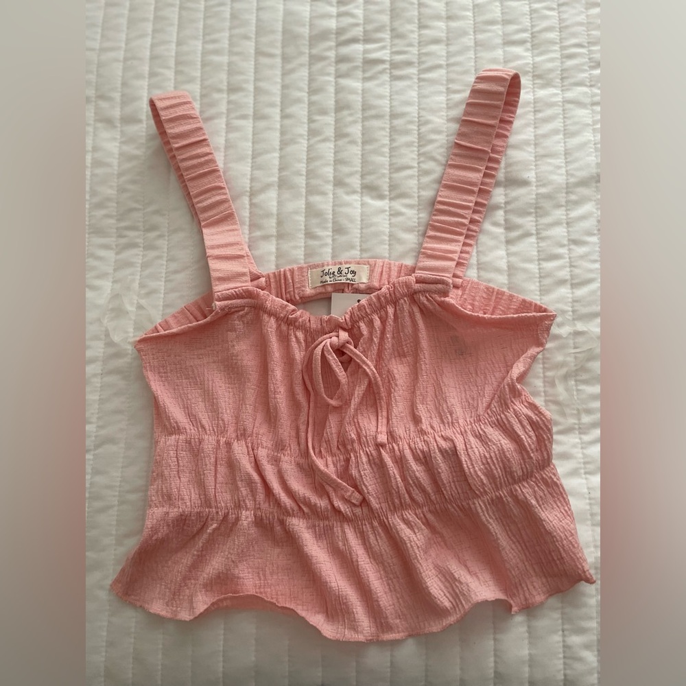 Forever 21 Pink Ruffled Crop Top